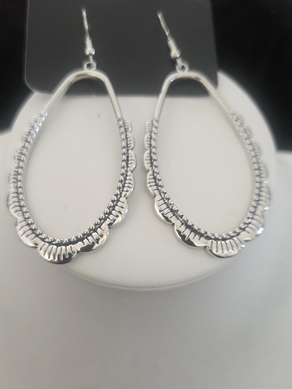 Paparazzi Ruffle Around The Edges Silver Earrings NWT